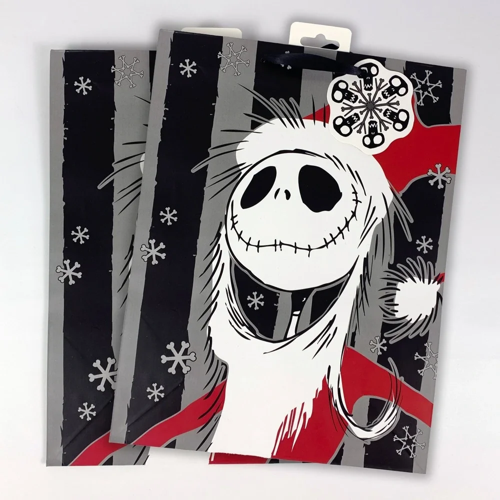 Nightmare Before Christmas NBC Paper Gift Bag & Tag Lot of 2 13x10x4.5